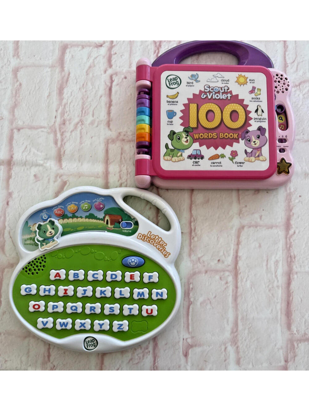 Leap Frog 100 Words Scout & Violet Letter Discoveries Book Bundle